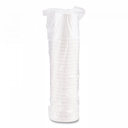 Flexstyle Double Poly Paper Containers, 16 oz, White, Paper, 25/Pack, 20 Packs/Carton (H4165U)