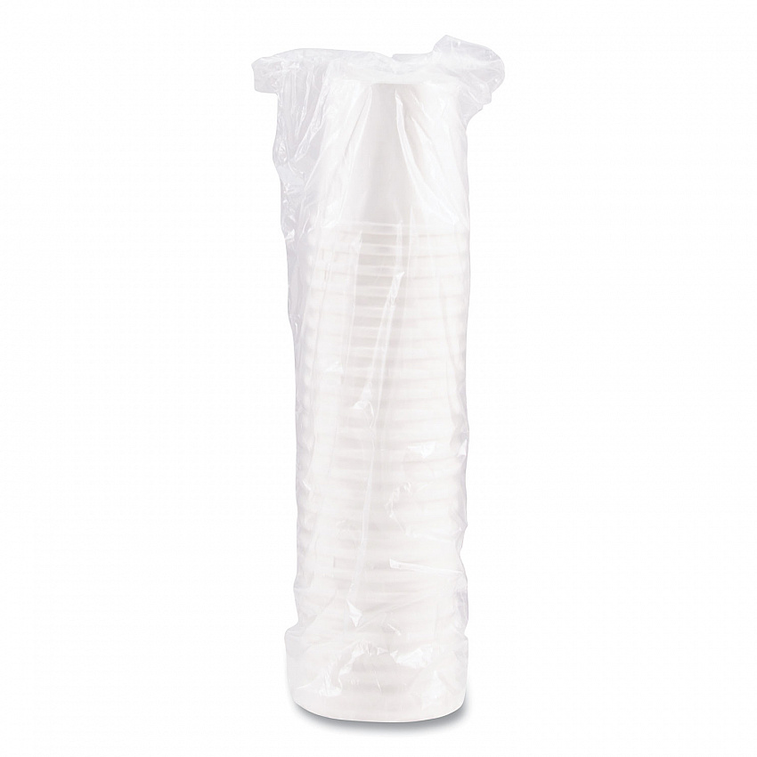 Flexstyle Double Poly Paper Containers, 16 oz, White, Paper, 25/Pack, 20 Packs/Carton (H4165U)