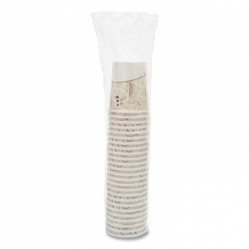 Flexstyle Double Poly Paper Containers, 32 oz, Symphony Design, Paper, 25/Pack, 20 Packs/Carton (H4325SYM)