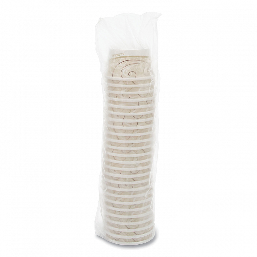 Flexstyle Double Poly Paper Containers, 8 oz, Symphony Design, Paper, 25/Pack, 20 Packs/Carton (HS4085SYM)