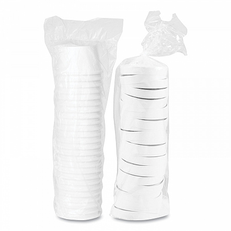 Flexstyle Double Poly Food Combo Packs, 8 oz, White, Paper, 25/Pack, 10 Packs/Carton (KHSB8AWH)