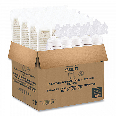 Flexstyle Double Poly Food Combo Packs, 8 oz, Symphony, Paper, 25/Pack, 10 Packs/Carton (KHSB8ASYM)