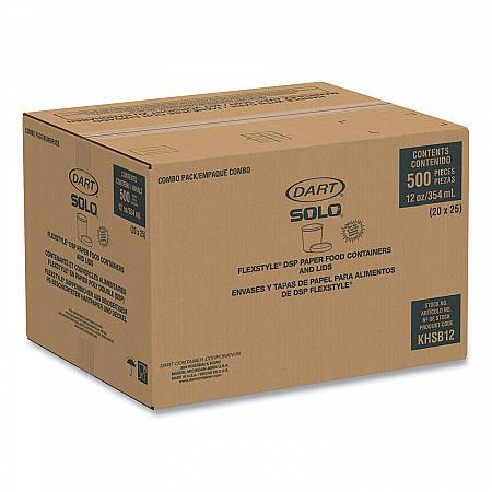 Flexstyle Double Poly Food Combo Packs, 12 oz, Symphony, Paper, 250/Carton (KHSB12ASYM)