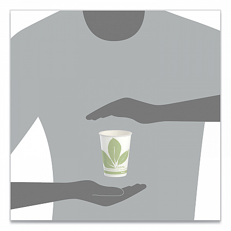 Bare Eco-Forward Paper Cold Cups, ProPlanet Seal, 9 oz, Green/White, 100/Sleeve, 20 Sleeves/Carton (R9BBJD110CT)