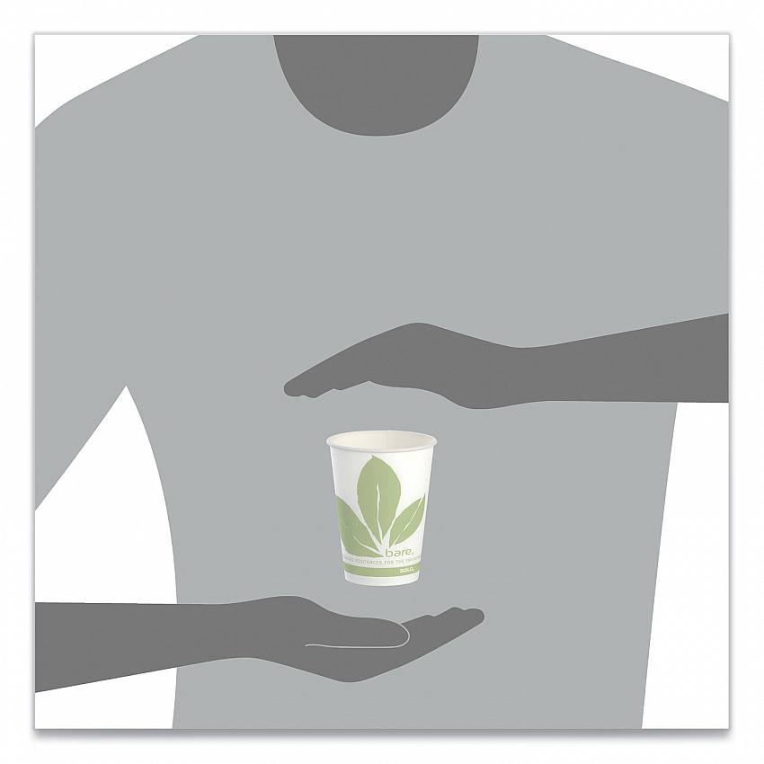 Bare Eco-Forward Paper Cold Cups, ProPlanet Seal, 9 oz, Green/White, 100/Sleeve, 20 Sleeves/Carton (R9BBJD110CT)