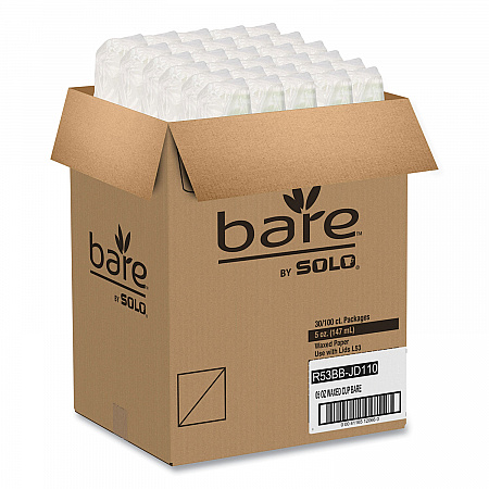 Bare Eco-Forward Paper Cold Cups, ProPlanet Seal, 5 oz, Green/White, 100/Sleeve, 30 Sleeves/Carton (R53BBJD110CT)