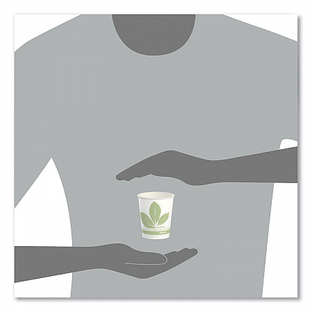 Bare Eco-Forward Paper Cold Cups, ProPlanet Seal, 5 oz, Green/White, 100/Sleeve, 30 Sleeves/Carton (R53BBJD110CT)
