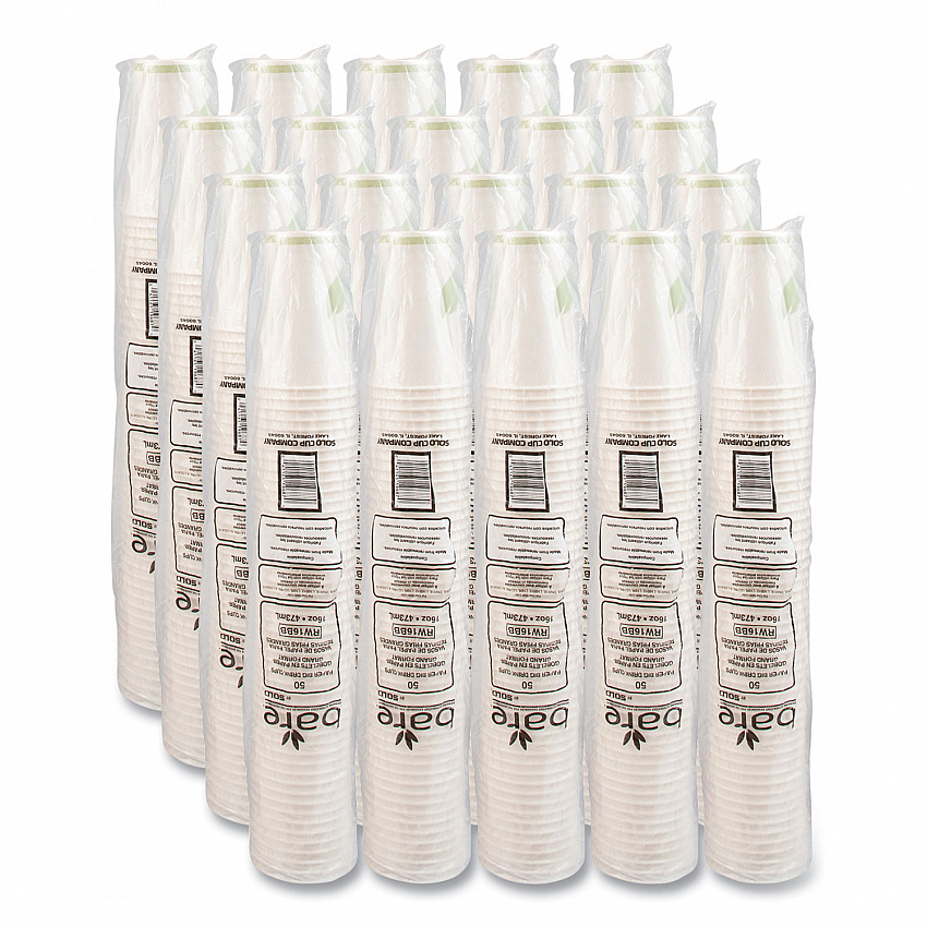 Bare Eco-Forward Paper Cold Cups, ProPlanet Seal, 16 oz, Green/White, 100/Sleeve, 10 Sleeves/Carton (RW16BBD110CT)
