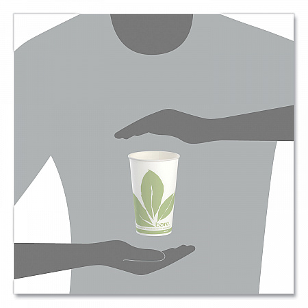 Bare Eco-Forward Paper Cold Cups, ProPlanet Seal, 16 oz, Green/White, 100/Sleeve, 10 Sleeves/Carton (RW16BBD110CT)