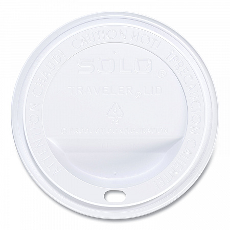 Traveler Cappuccino Style Dome Lid, Fits 10 oz Hot Cups, Plastic, White, 100/Pack, 10 Packs/Carton (TL31R2)