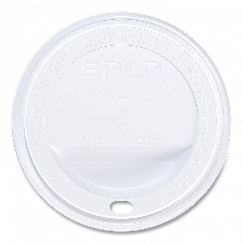 Traveler Cappuccino Style Dome Lid, Fits 10 oz Hot Cups, Plastic, White, 100/Pack, 10 Packs/Carton (TL31R2)