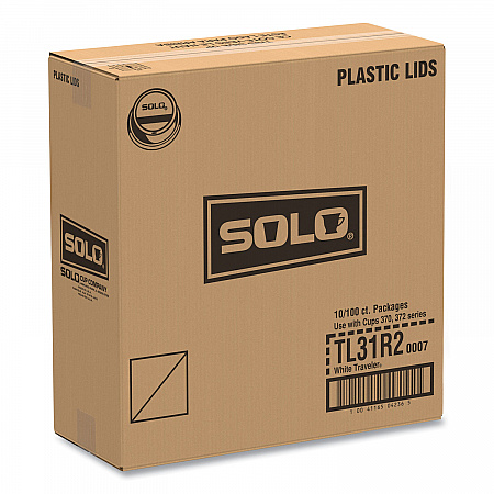 Traveler Cappuccino Style Dome Lid, Fits 10 oz Hot Cups, Plastic, White, 100/Pack, 10 Packs/Carton (TL31R2)