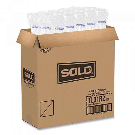 Traveler Cappuccino Style Dome Lid, Fits 10 oz Hot Cups, Plastic, White, 100/Pack, 10 Packs/Carton (TL31R2)