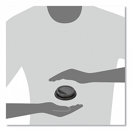 Traveler Cappuccino Style Dome Lid, Fits 10 oz to 24 oz Hot Cups, Plastic, Black, 100/Sleeve, 10 Sleeves/Carton (TLB316)