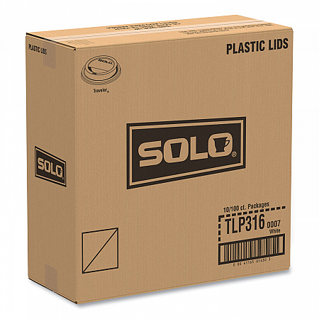 Traveler Cappuccino Style Dome Lid, Fits 10 oz to 24 oz Hot Cups, Plastic, White, 100/Pack, 10 Packs/Carton (TLP316)
