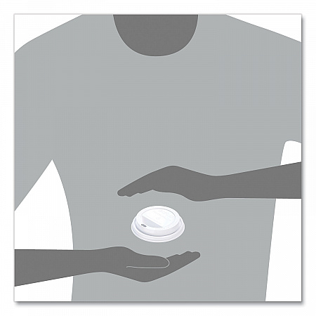 Traveler Cappuccino Style Dome Lid, Fits 10 oz to 24 oz Hot Cups, Plastic, White, 100/Pack, 10 Packs/Carton (TLP316)
