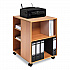 Flexible Multi-Functional Cart for Office Storage, Wood, 6 Shelves, 20.79 x 23.31 x 29.45, Beech (311347)