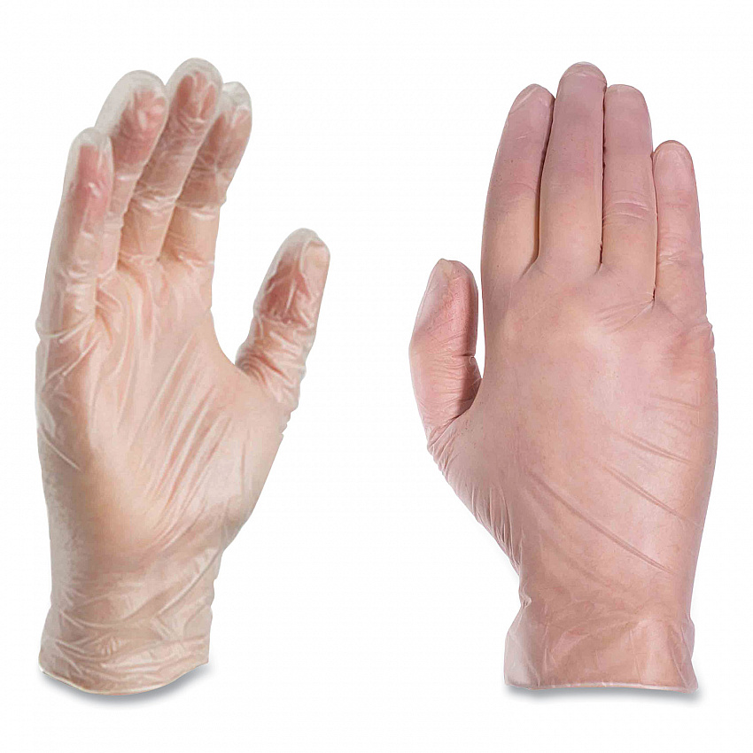 Industrial Vinyl Gloves, Powder-Free, Large, 3 mil Thick, 9.5" Long, Clear, 100/Box, 10 Boxes/Carton (GPX346100CT)
