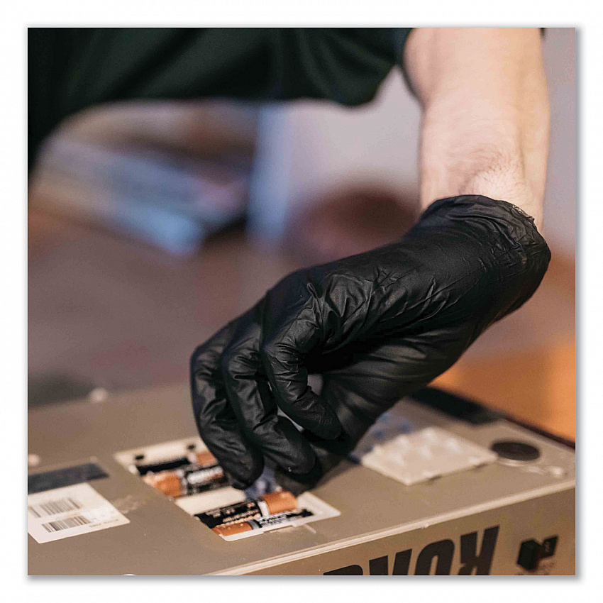 Industrial Nitrile Gloves, Powder-Free, X-Large, 5 mil Thick, 9.5" Long, Black, 100/Box, 10 Boxes/Carton (GPNB48100)