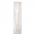 EcoSense Renewable Plant Starch Cutlery, Individually Wrapped, Mediumweight Fork, Plastic, Natural, 750/Carton (EPS072)