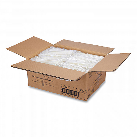 EcoSense Renewable Plant Starch Cutlery, Individually Wrapped, Mediumweight Knife, Plastic, Natural, 750/Carton (EPS071)