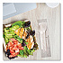 EcoSense Renewable PSM Wrapped Cutlery Kit, Fork/Knife/Napkin/Spoon, Plastic, White, 250/Carton (EPS005)