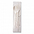 EcoSense Renewable PSM Wrapped Cutlery Kit, Fork/Knife/Napkin/Spoon, Plastic, White, 250/Carton (EPS005)