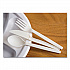 EcoSense Renewable Plant Starch Cutlery, Fork, Plastic, Cream, 50/Pack, 20 Packs/Carton (EPS002)