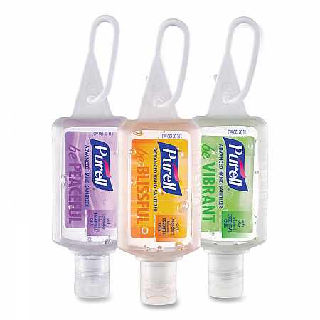 Advanced Hand Sanitizer Gel Infused with Essential Oils, 1 oz Flip Cap Bottle with Display Bowl, Assorted Scents, 25/Carton (390025CMRME)