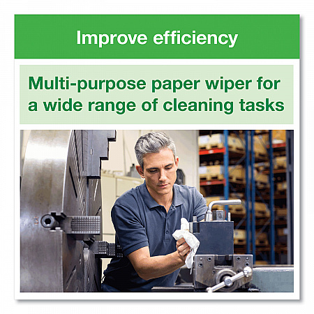 Basic Paper Wiper, 1-Ply, 9 x 10.5, White, 250/Box, 24 Boxes/Carton (192126)