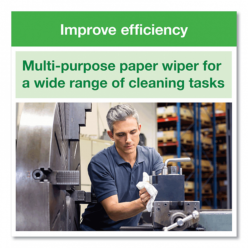 Basic Paper Wiper, 1-Ply, 9 x 10.5, White, 250/Box, 24 Boxes/Carton (192126)