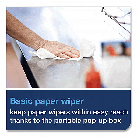 Basic Paper Wiper, 1-Ply, 9 x 10.5, White, 250/Box, 24 Boxes/Carton (192126)