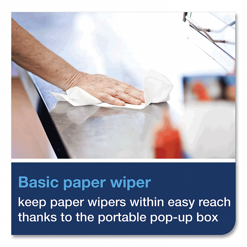 Basic Paper Wiper, 1-Ply, 9 x 10.5, White, 250/Box, 24 Boxes/Carton (192126)