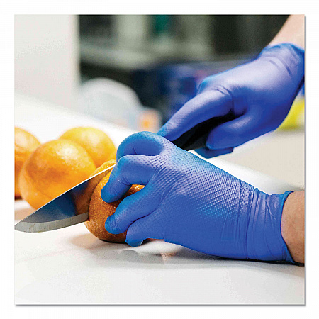 Heavy-Duty Industrial Nitrile Gloves, Powder-Free, Large, 6 mil Thick, 9.5