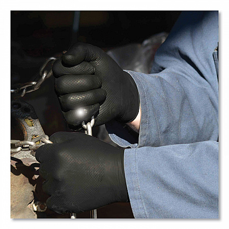 Heavy-Duty Industrial Nitrile Gloves, Powder-Free, Large, 6 mil Thick, 9.5