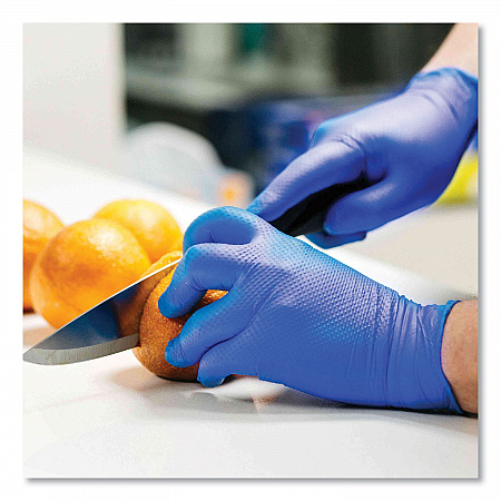 Heavy-Duty Industrial Nitrile Gloves, Powder-Free, Medium, 6 mil Thick, 9.5