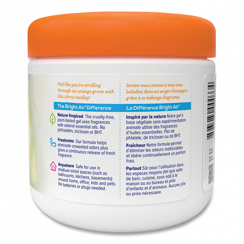Super Odor Eliminator, Mandarin Orange and Fresh Lemon, 14 oz Jar, 6/Carton (900013CT)