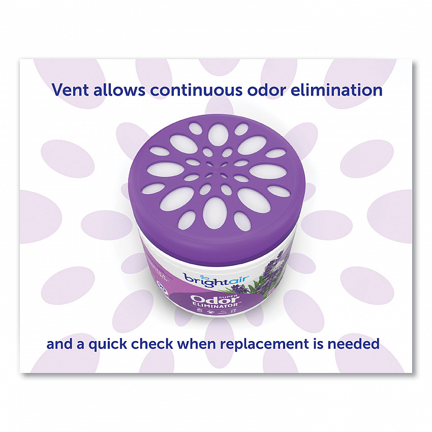 Super Odor Eliminator, Lavender and Fresh Linen, Purple, 14 oz Jar (901325)