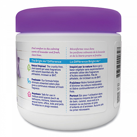 Super Odor Eliminator, Lavender and Fresh Linen, Purple, 14 oz Jar, 6/Carton (901325CT)