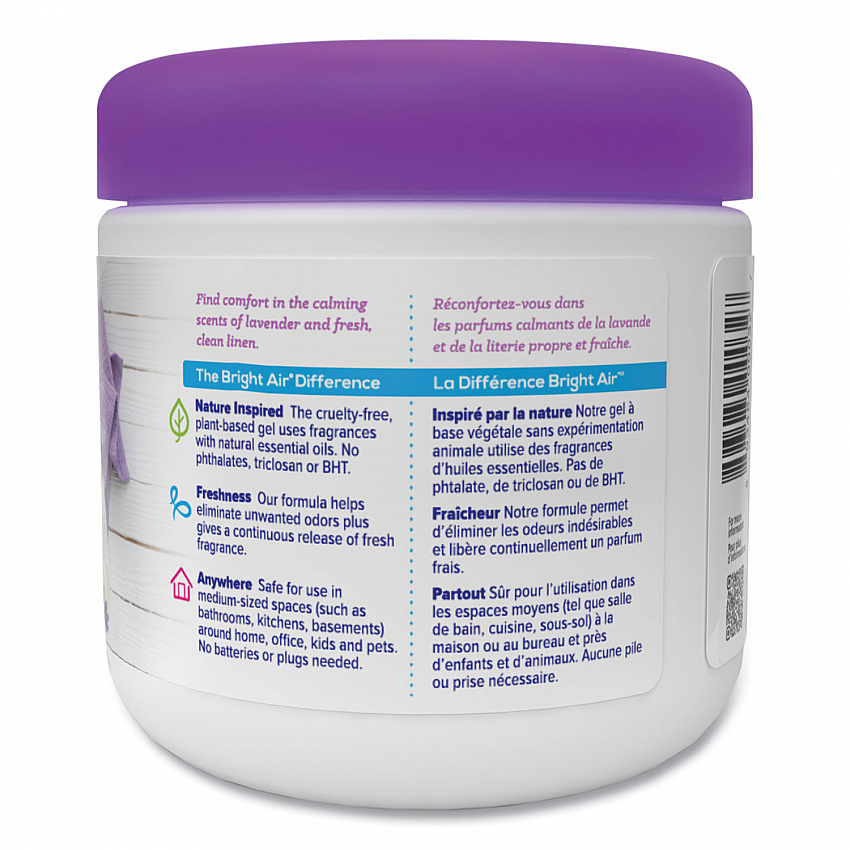 Super Odor Eliminator, Lavender and Fresh Linen, Purple, 14 oz Jar, 6/Carton (901325CT)