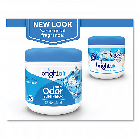 Super Odor Eliminator, Cool and Clean, Blue, 14 oz Jar, 6/Carton (900090CT)