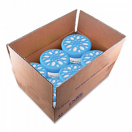 Super Odor Eliminator, Cool and Clean, Blue, 14 oz Jar, 6/Carton (900090CT)