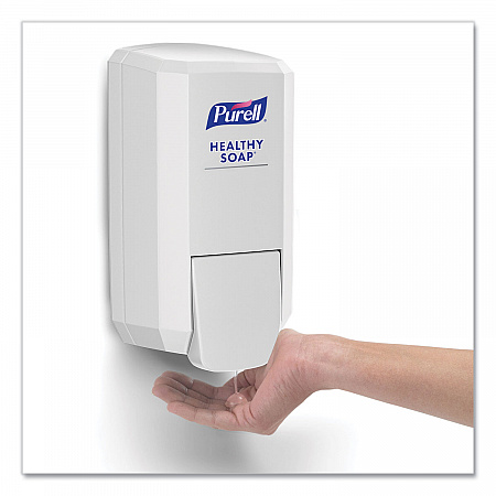 CS2 Healthy Soap Dispenser, 1,000 mL, 5.14 x 3.88 x 10, White, 6/Carton (413106CT)