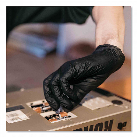Industrial Nitrile Gloves, Powder-Free, Small, 5 mil (Palm), 6 mil (Fingers), 9.5