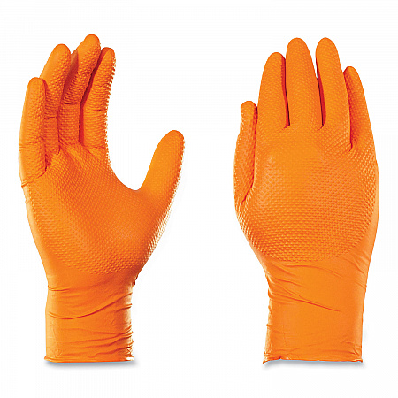 Heavy-Duty Industrial Nitrile Gloves, Powder-Free, Medium, 8 mil Thick, 9.5