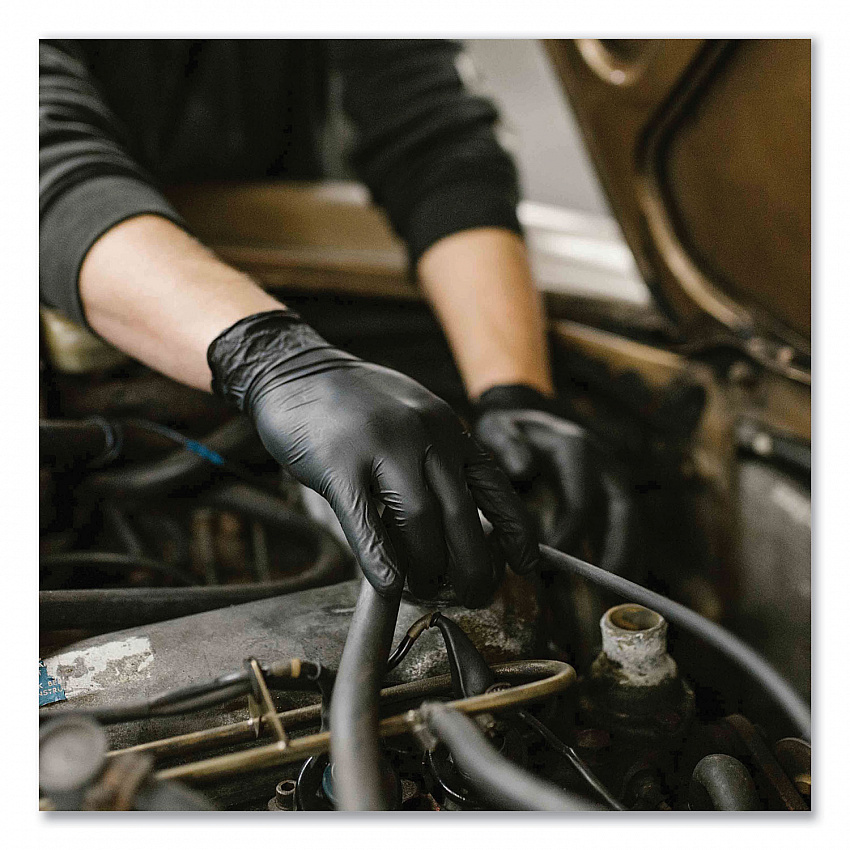 Industrial Nitrile Gloves, Powder-Free, XX-Large, 5 mil Thick, 9.5" Long, Black, 100/Box, 10 Boxes/Carton (GPNB49100)