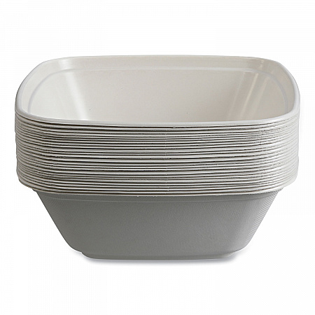 Regalia Sugarcane Servingware, Bowl, 160 oz, White, 100 Bowls/Carton (EPBL160LNFA)