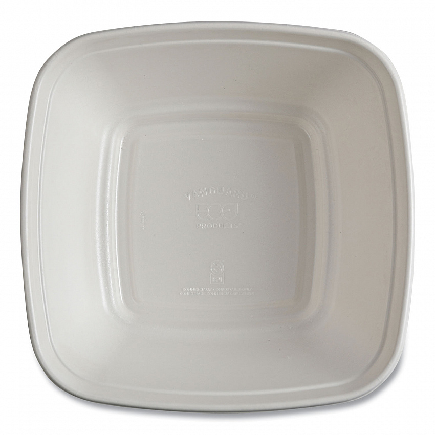 Regalia Sugarcane Servingware, Bowl, 160 oz, White, 100 Bowls/Carton (EPBL160LNFA)