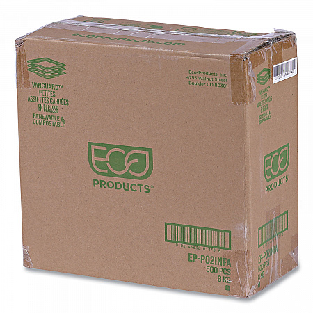 Vanguard Renewable and Compostable Sugarcane Plates, 6 x 6, White, 500/Carton (EPP021NFA)
