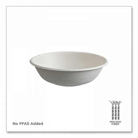 Vanguard Renewable and Compostable Sugarcane Bowls, 16 oz, White, 800/Carton (EPBL16CNFA)
